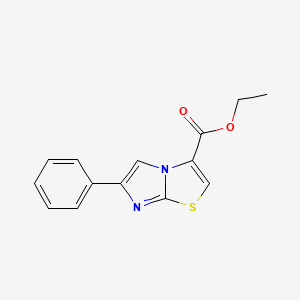 molecular formula C14H12N2O2S B1313713 Ethyl 6-phenylimidazo[2,1-b][1,3]thiazole-3-carboxylate CAS No. 752244-05-6