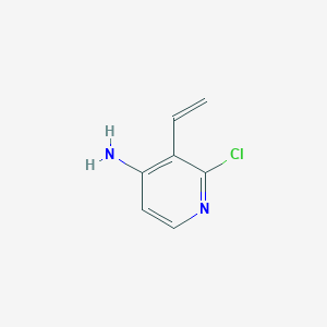 molecular formula C7H7ClN2 B13137199 2-Chloro-3-vinylpyridin-4-amine 