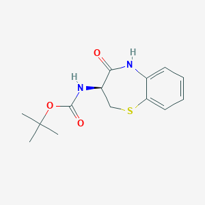 molecular formula C14H18N2O3S B1313726 3(S)-Boc-amino-2,3-dihydro-4-oxo-1,5-benzothiazepine CAS No. 440634-11-7