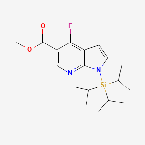 molecular formula C18H27FN2O2Si B1313729 Methyl 4-fluoro-1-(triisopropylsilanyl)-7-azaindole-5-carboxylate CAS No. 685513-92-2