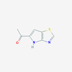 molecular formula C7H6N2OS B13137316 1-(4H-Pyrrolo[2,3-d]thiazol-5-yl)ethanone 