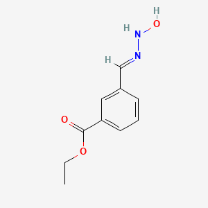 molecular formula C10H12N2O3 B13137343 ethyl 3-[(E)-(hydroxyhydrazinylidene)methyl]benzoate 