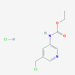 molecular formula C9H12Cl2N2O2 B13137360 Ethyl (5-(chloromethyl)pyridin-3-yl)carbamate hydrochloride 