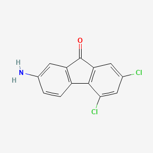 molecular formula C13H7Cl2NO B13137365 7-Amino-2,4-dichloro-9h-fluoren-9-one CAS No. 1785-32-6