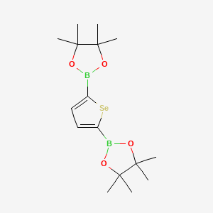 molecular formula C16H26B2O4Se B13137370 2,5-Bis(4,4,5,5-tetramethyl-1,3,2-dioxaborolan-2-yl)selenophene 