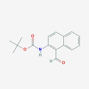 molecular formula C16H17NO3 B13137414 tert-Butyl(1-formylnaphthalen-2-yl)carbamate 