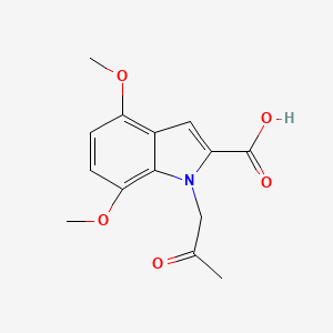 4,7-Dimethoxy-1-(2-oxopropyl)-1H-indole-2-carboxylic acid