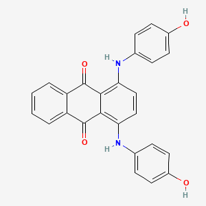 molecular formula C26H18N2O4 B13137426 1,4-Bis(4-hydroxyanilino)anthracene-9,10-dione CAS No. 15939-83-0