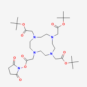 molecular formula C32H55N5O10 B1313746 Tri-tert-butyl 2,2',2''-(10-(2-((2,5-dioxopyrrolidin-1-yl)oxy)-2-oxoethyl)-1,4,7,10-tetraazacyclododecane-1,4,7-triyl)triacetate CAS No. 819869-77-7