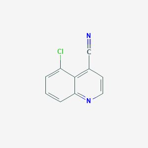 molecular formula C10H5ClN2 B13137487 5-Chloroquinoline-4-carbonitrile 