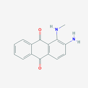 molecular formula C15H12N2O2 B13137502 9,10-Anthracenedione, 2-amino-1-(methylamino)- CAS No. 59222-15-0