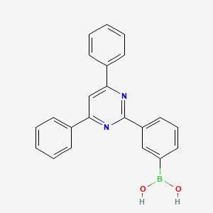 molecular formula C22H17BN2O2 B13137524 (3-(4,6-Diphenylpyrimidin-2-yl)phenyl)boronicacid 