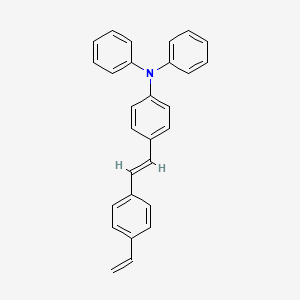 molecular formula C28H23N B13137528 N,N-Diphenyl-4-(4-vinylstyryl)aniline 