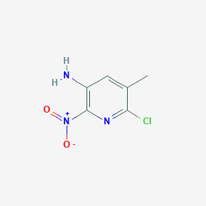 molecular formula C6H6ClN3O2 B13137550 6-Chloro-5-methyl-2-nitropyridin-3-amine 