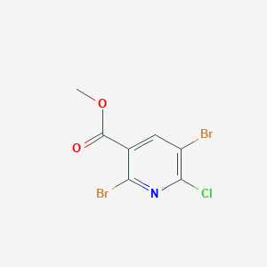 molecular formula C7H4Br2ClNO2 B13137555 Methyl 2,5-dibromo-6-chloronicotinate 