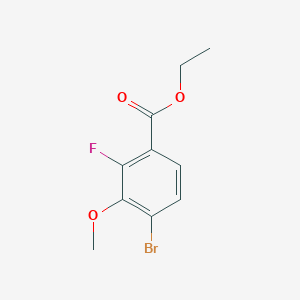 molecular formula C10H10BrFO3 B13137597 Ethyl 4-bromo-2-fluoro-3-methoxybenzoate 