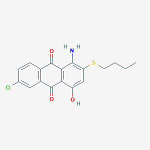 molecular formula C18H16ClNO3S B13137598 1-Amino-2-(butylsulfanyl)-6-chloro-4-hydroxyanthracene-9,10-dione CAS No. 88605-80-5