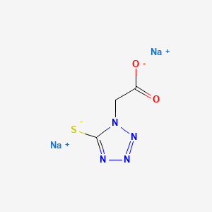 molecular formula C3H2N4Na2O2S B1313760 Disodium 5-sulphido-1H-tetrazole-1-acetate CAS No. 61336-49-0