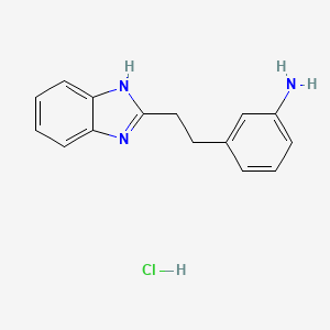 molecular formula C15H16ClN3 B1313770 3-[2-(1H-苯并咪唑-2-基)-乙基]-苯胺盐酸盐 CAS No. 1049741-29-8