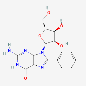 molecular formula C16H17N5O5 B13137723 Guanosine, 8-phenyl- CAS No. 79953-03-0