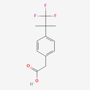 molecular formula C12H13F3O2 B13137726 2-(4-(1,1,1-Trifluoro-2-methylpropan-2-yl)phenyl)acetic acid 