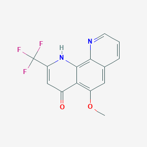molecular formula C14H9F3N2O2 B13137746 5-Methoxy-2-(trifluoromethyl)-1,10-phenanthrolin-4(1h)-one CAS No. 1700-97-6