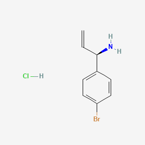 molecular formula C9H11BrClN B13137813 (R)-1-(4-Bromophenyl)prop-2-en-1-amine hydrochloride 
