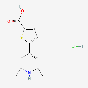 molecular formula C14H20ClNO2S B1313783 5-(2,2,6,6-Tetramethyl-1,2,3,6-tetrahydro-pyridin-4-YL)-thiophene-2-carboxylic acid hydrochloride CAS No. 302354-29-6