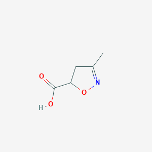 molecular formula C5H7NO3 B1313784 3-Methyl-4,5-dihydroisoxazole-5-carboxylic acid CAS No. 473700-52-6