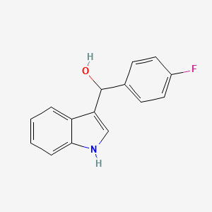 molecular formula C15H12FNO B13137862 (4-Fluorophenyl)(1H-indol-3-yl)methanol 