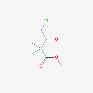 molecular formula C7H9ClO3 B13137866 Methyl1-(2-chloroacetyl)cyclopropane-1-carboxylate 