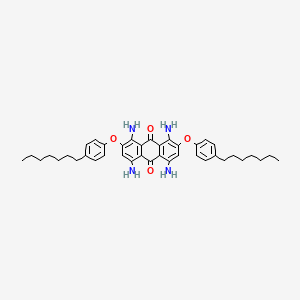 molecular formula C40H48N4O4 B13137905 1,4,5,8-Tetraamino-2,7-bis(4-heptylphenoxy)anthracene-9,10-dione CAS No. 88600-77-5