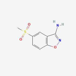 molecular formula C8H8N2O3S B13137929 5-(Methylsulfonyl)benzo[d]isoxazol-3-amine 