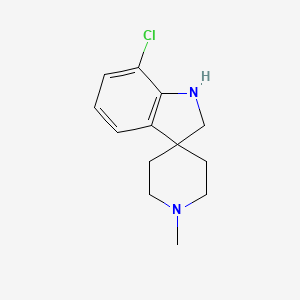 molecular formula C13H17ClN2 B13137958 7-Chloro-1'-methylspiro[indoline-3,4'-piperidine] 