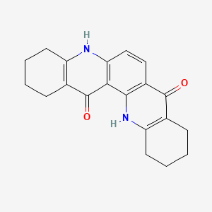 molecular formula C20H20N2O2 B13137966 1,3,4,5,9,11,12,13-Octahydrodibenzo(b,j)-1,7-phenanthroline-8,14(2H,10H)-dione CAS No. 70071-66-8