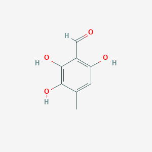 molecular formula C8H8O4 B13137988 2,3,6-Trihydroxy-4-methylbenzaldehyde 