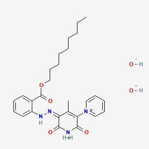molecular formula C27H36N4O6 B13137996 1',2'-Dihydro-6'-hydroxy-4'-methyl-5'-((2-((nonyloxy)carbonyl)phenyl)azo)-2'-oxo-1,3'-bipyridinium hydroxide CAS No. 93919-15-4