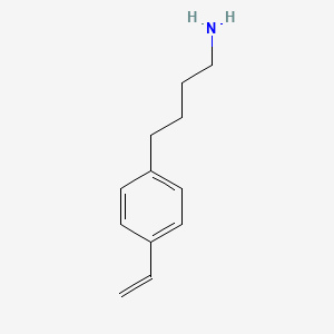 molecular formula C12H17N B13137998 4-(4-Ethenylphenyl)butan-1-amine CAS No. 820973-56-6