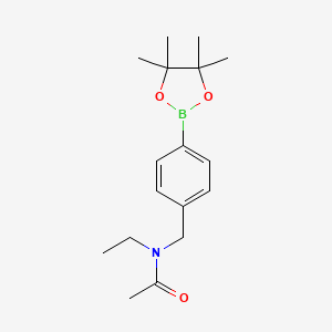 molecular formula C17H26BNO3 B13138016 N-Ethyl-N-(4-(4,4,5,5-tetramethyl-1,3,2-dioxaborolan-2-yl)benzyl)acetamide 