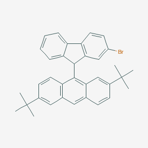 molecular formula C35H33Br B13138042 9-(2-Bromo-9H-fluoren-9-yl)-2,6-di-tert-butylanthracene 