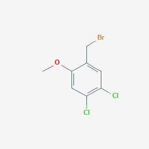 molecular formula C8H7BrCl2O B13138051 1-(Bromomethyl)-4,5-dichloro-2-methoxybenzene CAS No. 37420-52-3