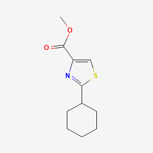 molecular formula C11H15NO2S B13138056 Methyl 2-cyclohexylthiazole-4-carboxylate 