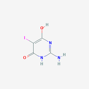 molecular formula C4H4IN3O2 B13138091 2-Amino-5-iodopyrimidine-4,6-diol 