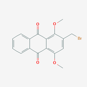 molecular formula C17H13BrO4 B13138124 2-(Bromomethyl)-1,4-dimethoxyanthracene-9,10-dione CAS No. 63965-48-0