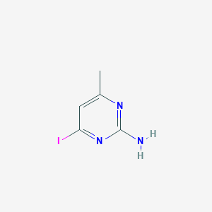 molecular formula C5H6IN3 B13138146 4-Iodo-6-methylpyrimidin-2-amine 