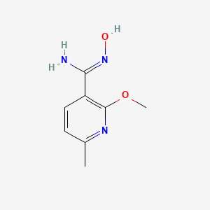 molecular formula C8H11N3O2 B13138155 N-Hydroxy-2-methoxy-6-methylnicotinimidamide CAS No. 85606-02-6