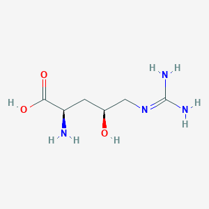 molecular formula C6H14N4O3 B13138161 rel-(2R,4S)-2-Amino-5-guanidino-4-hydroxypentanoic acid 