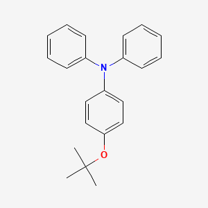 molecular formula C22H23NO B13138169 Benzenamine, 4-(1,1-dimethylethoxy)-N,N-diphenyl- CAS No. 288627-02-1