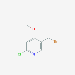 molecular formula C7H7BrClNO B13138190 5-(Bromomethyl)-2-chloro-4-methoxypyridine 