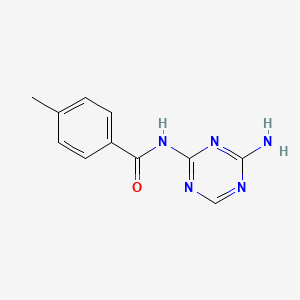 molecular formula C11H11N5O B13138217 N-(4-amino-1,3,5-triazin-2-yl)-4-methylbenzamide CAS No. 806635-24-5